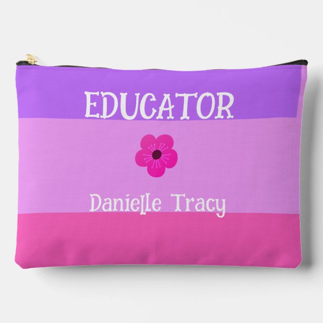 Pochette À Accessoires Pastel Joli Printemps Coloris Enseignant (Recto)