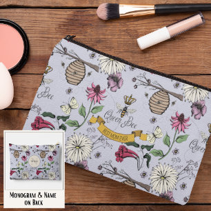 Pochette À Accessoires Pastel Purple Queen Bee & Gold Crown Meilleure mam