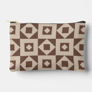 Pochette À Accessoires Patch simple Crème Brown Impression Couper légèrem