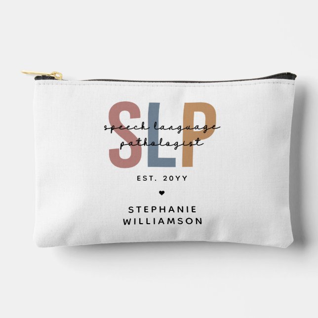 Pochette À Accessoires Pathologiste du langage SLP personnalisé (Recto)