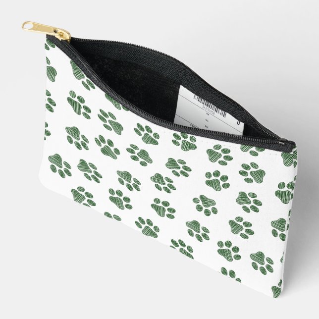 Pochette À Accessoires Patrouilles de Doodle, Paws de Chien, Paws Vertes (Ouvrir)
