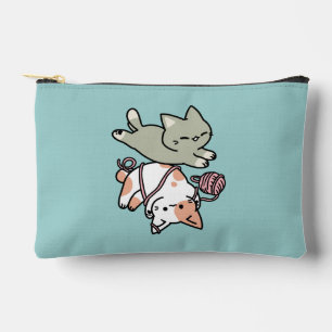 Pochette À Accessoires Pattes et jeu – Illustration de chat adorable