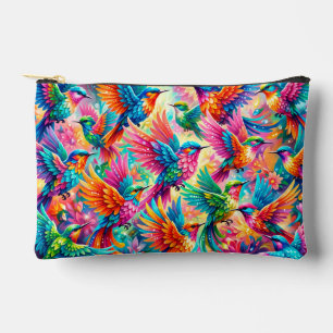 Pochette À Accessoires Paysage de rêve vibrant de colibri – Boho tropical