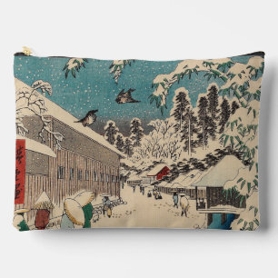 Pochette À Accessoires Paysage hivernal d'Hiroshige japon ukiyo-e antique