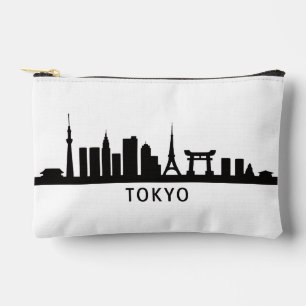 Pochette À Accessoires Paysage urbain japonais   Silhouette de la skyline