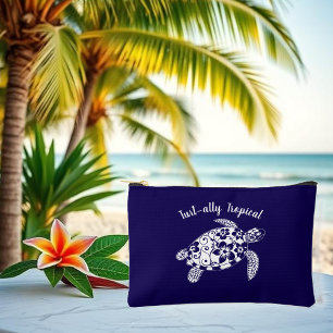 Pochette À Accessoires Pêcheur de tortue hawaïenne - Noir foncé
