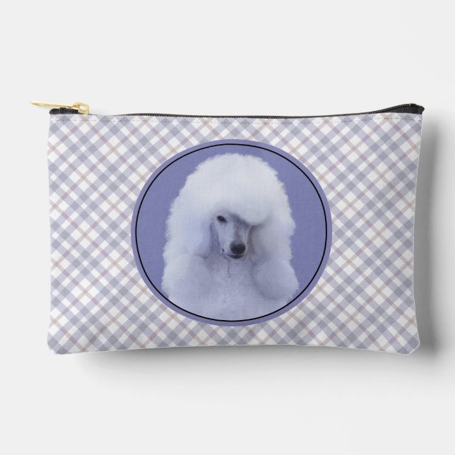 Pochette À Accessoires Peinture Caniche Standard Blanc Art Original Chien (Recto)