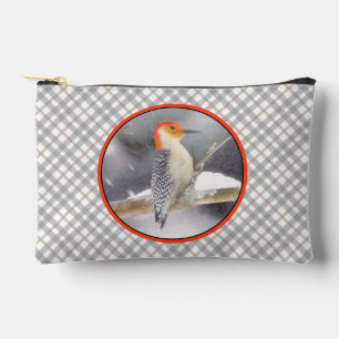 Pochette À Accessoires Peinture de pic à ventre rouge Art original