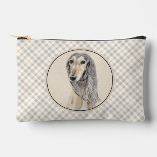 Pochette À Accessoires Peinture de Saluki Faon Sable Mignon Art de Chien 