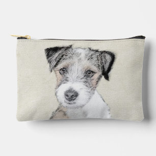 Pochette À Accessoires Peinture de Terrier de Russell Ébauche d'art origi