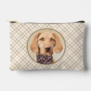 Pochette À Accessoires Peinture de Vizsla à poil dur hongrois Art de chie