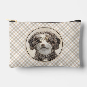 Pochette À Accessoires Peinture espagnole de chien d'eau Bicolor Chien Ar