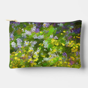 Pochette À Accessoires Peinture fleur sauvage Impasto Art Fleur Original