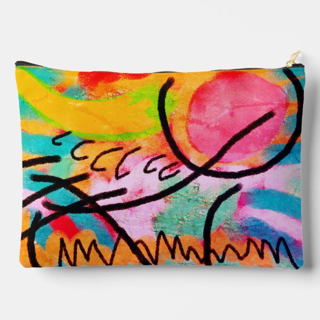 Pochette À Accessoires Peinture numérique abstraite (Verso)