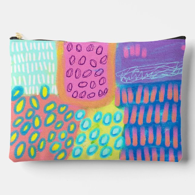 Pochette À Accessoires Peinture numérique abstraite funky (Recto)