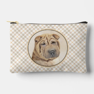 Pochette À Accessoires Peinture Shar Pei Fauve à rides Art original de ch