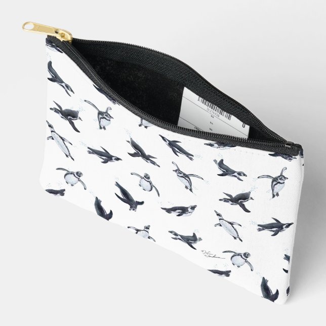 Pochette À Accessoires Penguin Flight Squad | Ocean Art Design (Ouvrir)