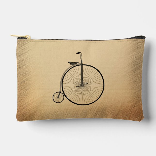 Pochette À Accessoires Péniche-Farthing Antique Bicyclette Rustique à Gra (Recto)