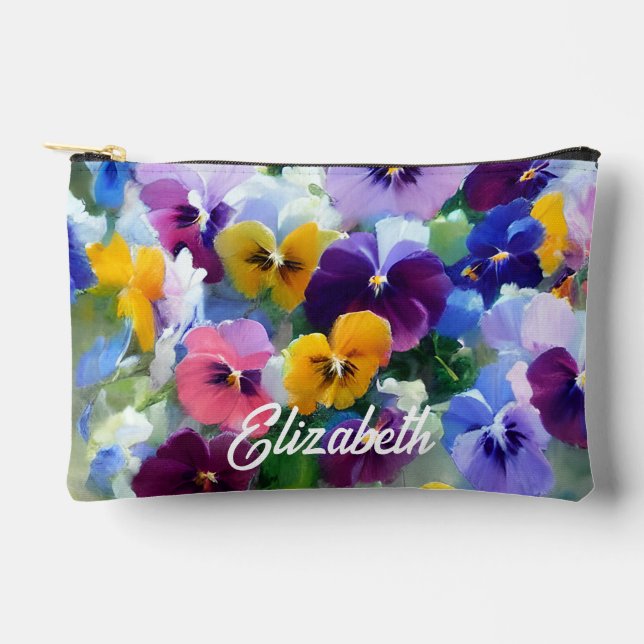 Pochette À Accessoires Pensées Colorées  (Recto)