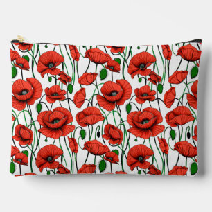 Pochette À Accessoires Pépites rouges dans un champ sur blanc