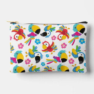Pochette À Accessoires Perroquets colorés, Perroquets tropicaux, Oiseaux,