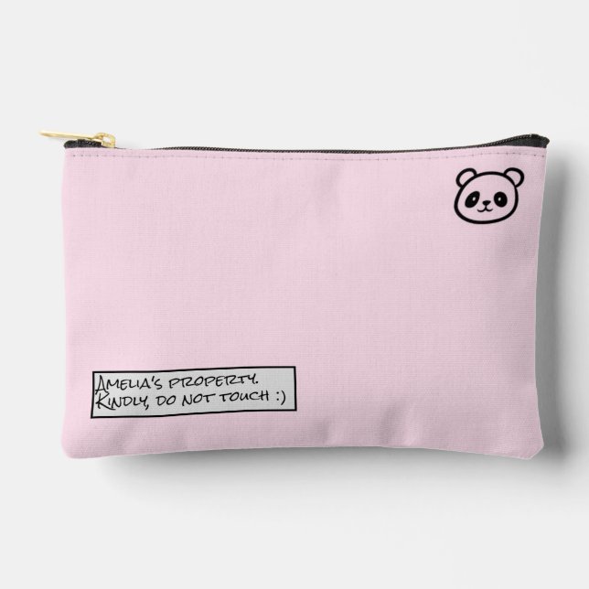 Pochette À Accessoires Personalised Cute Panda Illustration Zipper Pouch (Recto)