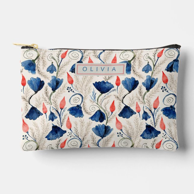 Pochette À Accessoires Personalized Aesthetic Patriotic Wildflowers (Recto)