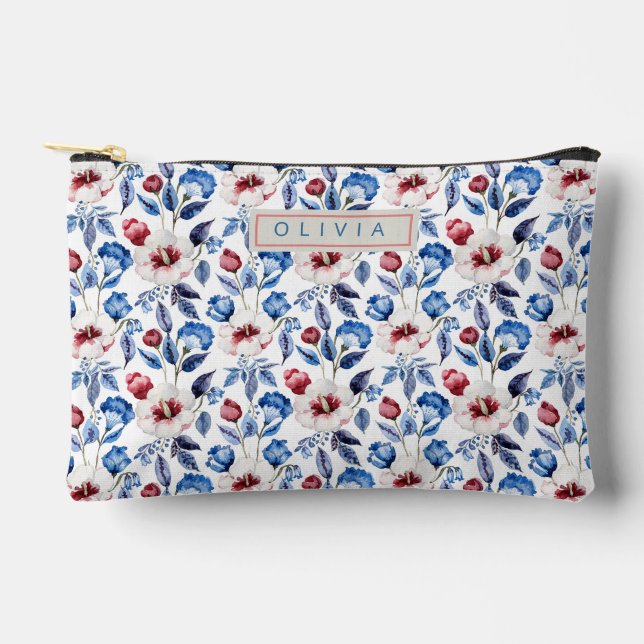 Pochette À Accessoires Personalized Aesthetic Patriotic Wildflowers (Recto)