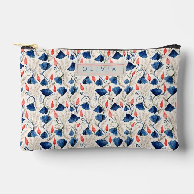Pochette À Accessoires Personalized Aesthetic Patriotic Wildflowers (Recto)