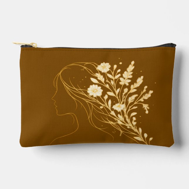 Pochette À Accessoires Personalized Floral Cosmetic Bag Women's Day Gift (Recto)