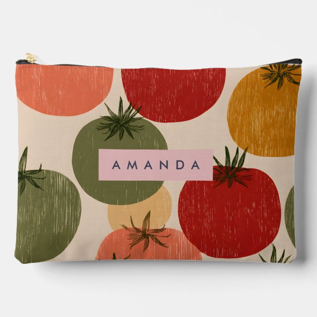 Pochette À Accessoires Personalized Retro Tomato Garden Style (Recto)