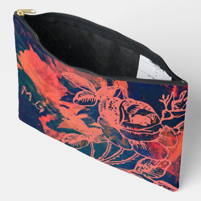 Pochette À Accessoires Personalized Rusty Rose Monogram (Ouvrir)