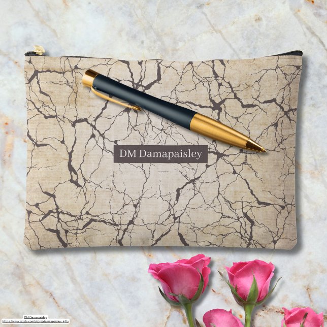 Pochette À Accessoires Personnalisé ajouter votre marque écorce d'arbre (Créateur téléchargé)