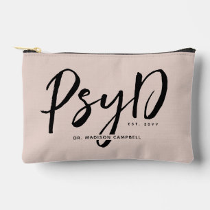 Pochette À Accessoires Personnalisé Elegant PsyD Docteur en Psychologie