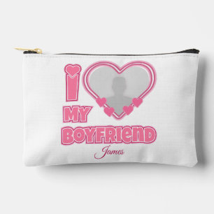 Pochette À Accessoires Personnalisé J'aime mon petit ami – Ajouter une ph