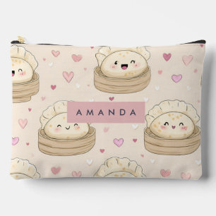 Pochette À Accessoires Personnalisé Kawaii Pastel Dumpling Motif