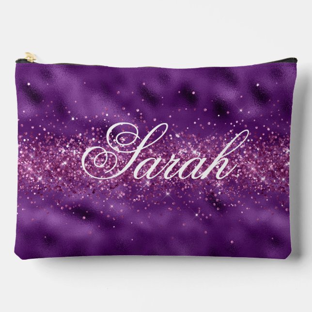 Pochette À Accessoires Personnalisé violet (Recto)