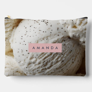 Pochette À Accessoires Personnalisée Cosy Vanilla Bean Ice Cream Aesthéti