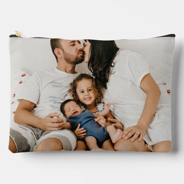 Pochette À Accessoires Personnalisée Créez votre propre photo de famille  (Recto)