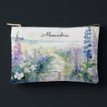 Pochette À Accessoires Personnaliser les fleurs de lavande sauvage<br><div class="desc">Personnalisez cette fleur de Lavande sauvage et ajoutez un nom</div>