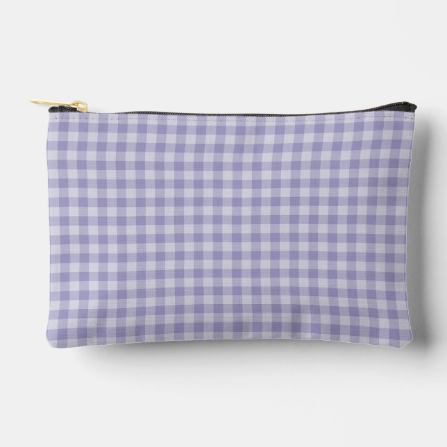 Pochette À Accessoires Petit motif à carreaux violets (Recto)