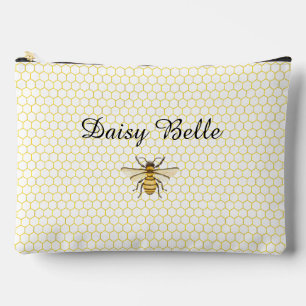 Pochette À Accessoires Petite Abeille en Route Fête Prénatale Jaune