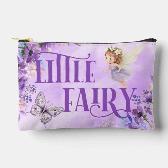 Pochette À Accessoires Petite Fée Florale Violette (Recto)