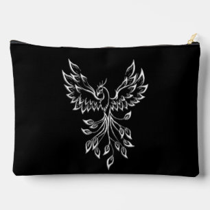 Pochette À Accessoires Phénix s'élève sur fond noir
