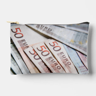 Pochette À Accessoires Photo de gros plan de billets en euros   Épargne f
