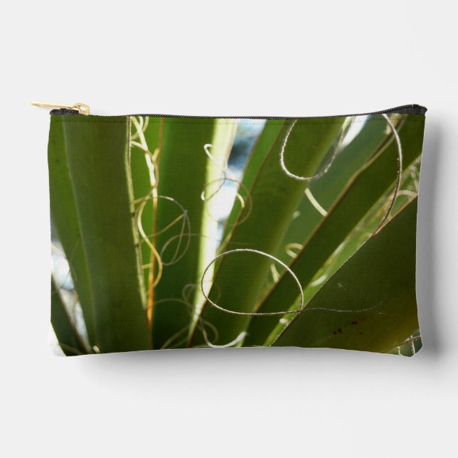 Pochette À Accessoires Photographie de la nature verte Feuille du Yucca (Recto)