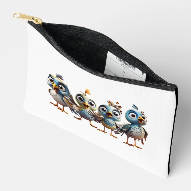 Pochette À Accessoires pic à bois Bébé mignon Imprimer Coupe Coudre Petit (Ouvrir)