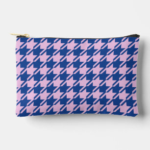 Pochette À Accessoires Pied de fond rose+Motif bleu