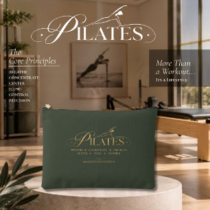 Pochette À Accessoires Pilates de luxe Les principes fondamentaux Green