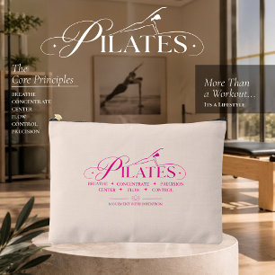 Pochette À Accessoires Pilates de luxe Les principes fondamentaux Rose